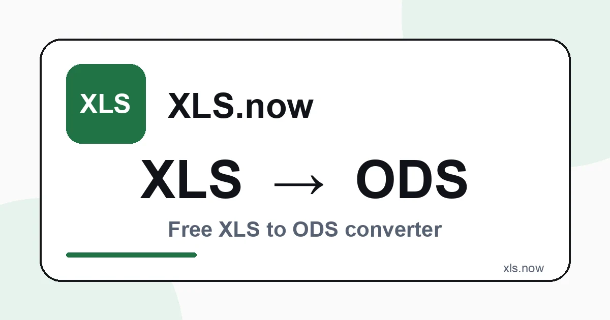 Convert XLS to ODS Online Free