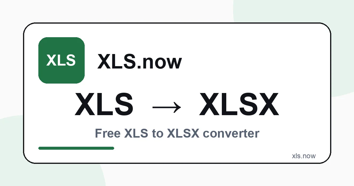 Convierta XLS a XLSX en línea gratis